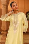 Shop_Sheetal Batra_Yellow Kurta And Palazzo Silk Chanderi Embroidered Yusra A-line Set _Online_at_Aza_Fashions