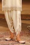 Buy_Sheetal Batra_Ivory Kurta Silk Chanderi Placement Anika With Dhoti Pant _Online_at_Aza_Fashions