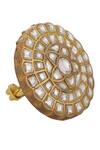 Riana Jewellery_White Stones Flower Embellished Jadtar Ring _at_Aza_Fashions