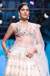 Buy_Riana Jewellery_Green Pearls, Stones Floral Cutwork Embellished Bridal Necklace Set _at_Aza_Fashions