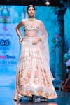 Riana Jewellery_Green Pearls, Stones Floral Cutwork Embellished Bridal Necklace Set _Online_at_Aza_Fashions
