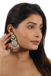Riana Jewellery_Pink Real Jadtar Stones Meenakari Embellished Bridal Necklace Set _at_Aza_Fashions