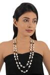 Buy_Riana Jewellery_Black Emerald Beads And Layered Necklace _at_Aza_Fashions