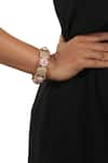 Buy_Riana Jewellery_Pink Stones Floral Meenakari Bangle _Online_at_Aza_Fashions