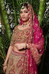 Shop_Riana Jewellery_Pink Stones Floral Meenakari Bangle _Online_at_Aza_Fashions