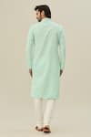 Shop_Arihant Rai Sinha_Green Jacquard, Chanderi Diamond Woven Kurta Set _at_Aza_Fashions