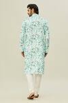 Shop_Arihant Rai Sinha_Blue Cotton Floral Bloom Print Kurta _at_Aza_Fashions