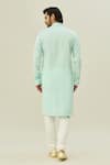 Shop_Arihant Rai Sinha_Green Jacquard Art Soft Silk Woven Floral Self Design Kurta With Churidar _at_Aza_Fashions