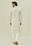 Shop_Arihant Rai Sinha_Grey Jacquard, Silk Embroidery Mandala Butti Pattern Straight Kurta _at_Aza_Fashions