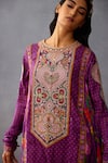 Torani_Purple Cotton Silk Printed Dil Kusha Eira Embroidered Kurta Pant Set  _Online_at_Aza_Fashions