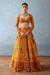 Buy_Torani_Yellow Jeni Silk Printed Floral Sweetheart Dil Seher Uma Geometric Lehenga Set _Online_at_Aza_Fashions