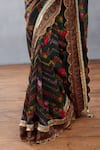 Buy_Torani_Black Organza Digital Print Blossom Dil Shaad Aiman Saree  _Online_at_Aza_Fashions