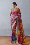 Torani_Multi Color Organza Digital Print Phool Aashiyana Dil Rang Nigar Saree _Online_at_Aza_Fashions