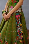 Buy_Torani_Green Jeni Silk Printed Rose Dil Saaz Lara Bridal Lehenga Set _Online_at_Aza_Fashions