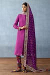 Buy_Torani_Purple Cotton Silk Printed Dil Kusha Maryam Paisley Pattern Kurta Set  _at_Aza_Fashions