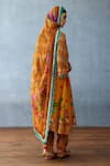 Torani_Yellow Cotton Silk Printed Heart V Neck Dil Seher Faiza Kurta Set _Online