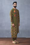 Buy_Torani_Green Jeni Silk Printed Heart Dil Saaz Fadi Kurta Set 