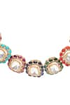 Buy_PREETI MOHAN_Multi Color Kundan Bhavaprita Navratan Necklace Set 