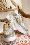 Chal Jooti_Gold Leaf Maghumalti Her Highness Embellished Shoes _Online_at_Aza_Fashions