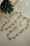 Shop_Do Taara_Blue Pearl Embellished Anklets _at_Aza_Fashions