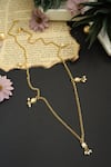 Shop_Do Taara_Gold Plated Gleaming Kundan Quad Necklace _at_Aza_Fashions