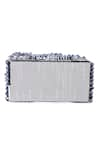 Shop_The Purple Sack_Grey Crystal Bead Embroidered Clutch _Online_at_Aza_Fashions