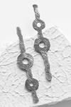 Shop_DE'Anma_Silver Plated Lotura Glazing Loop Earrings _at_Aza_Fashions