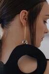 Buy_DE'Anma_Gold Plated Eulogy Swerve Wonder Danglers _at_Aza_Fashions