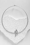 Shop_DE'Anma_Silver Plated Mahhala Stripe Carved Choker _at_Aza_Fashions