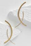 Shop_DE'Anma_Gold Plated Koi Abstract Shaped Earrings _at_Aza_Fashions