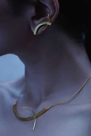 Buy_DE'Anma_Gold Plated Koi Abstract Pendant _at_Aza_Fashions
