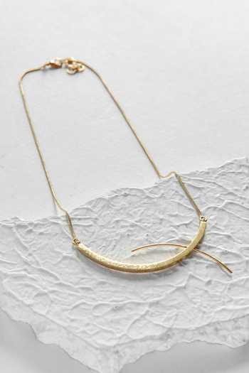 Shop_DE'Anma_Gold Plated Koi Abstract Pendant _at_Aza_Fashions