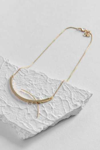 DE'Anma_Gold Plated Koi Abstract Pendant _Online_at_Aza_Fashions
