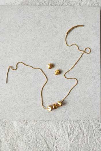 Buy_DE'Anma_Gold Plated Sia Abstract Stone Pendant Necklace _Online_at_Aza_Fashions