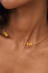 DE'Anma_Gold Plated Luna Abstract Charm Necklace _at_Aza_Fashions
