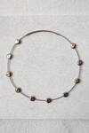 Buy_DE'ANMA_Silver Plated Olla Abstract Shaped Charm Choker _at_Aza_Fashions