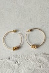 Buy_De'anma_Gold Plated Alen Metallic Embellished Hoops _at_Aza_Fashions