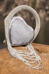 Modarta_Silver Crystals Heart Shaped Embellished Clutch _Online_at_Aza_Fashions