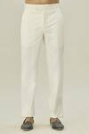 Buy_Aryavir Malhotra_Grey Japanese Polyester Embroidered Cutdana Abstract Blazer And Pant Set 