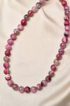 Shop_Kastiya Jewels_Pink Quartz Semi Precious Gemstone Necklace_at_Aza_Fashions