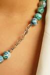 Shop_Kastiya Jewels_Green Quartz Semi Precious Gemstone Necklace_Online_at_Aza_Fashions
