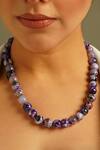 Kastiya Jewels_Purple Quartz Semi Precious Gemstone Necklace_Online_at_Aza_Fashions