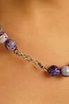 Shop_Kastiya Jewels_Purple Quartz Semi Precious Gemstone Necklace_Online_at_Aza_Fashions