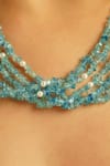 Buy_Kastiya Jewels_Blue Pearl Natural Apatite Twisted Choker _Online_at_Aza_Fashions