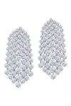 Shop_DIOSA PARIS JEWELLERY_White Crystals Swarovski Zirconia Chandelier Earrings _at_Aza_Fashions