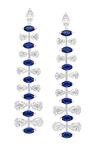 Shop_DIOSA PARIS JEWELLERY_Blue Stones Sapphire Embellished Stiletto Earrings _at_Aza_Fashions