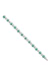 Shop_Diosa Paris Jewellery_Green Crystals, Stones Swarovski Zirconia And Emerald Embellished Bracelet _at_Aza_Fashions