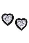 Shop_DIOSA PARIS JEWELLERY_White Stones Heart Shaped Stud Earrings _at_Aza_Fashions