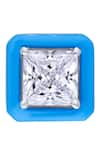 DIOSA PARIS JEWELLERY_Blue Stones Enamel Square Shaped Stud Earrings _Online_at_Aza_Fashions
