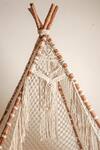 Buy_Karighar_Off White Wood, Cotton Thread Cosy Woven Tepee_Online_at_Aza_Fashions